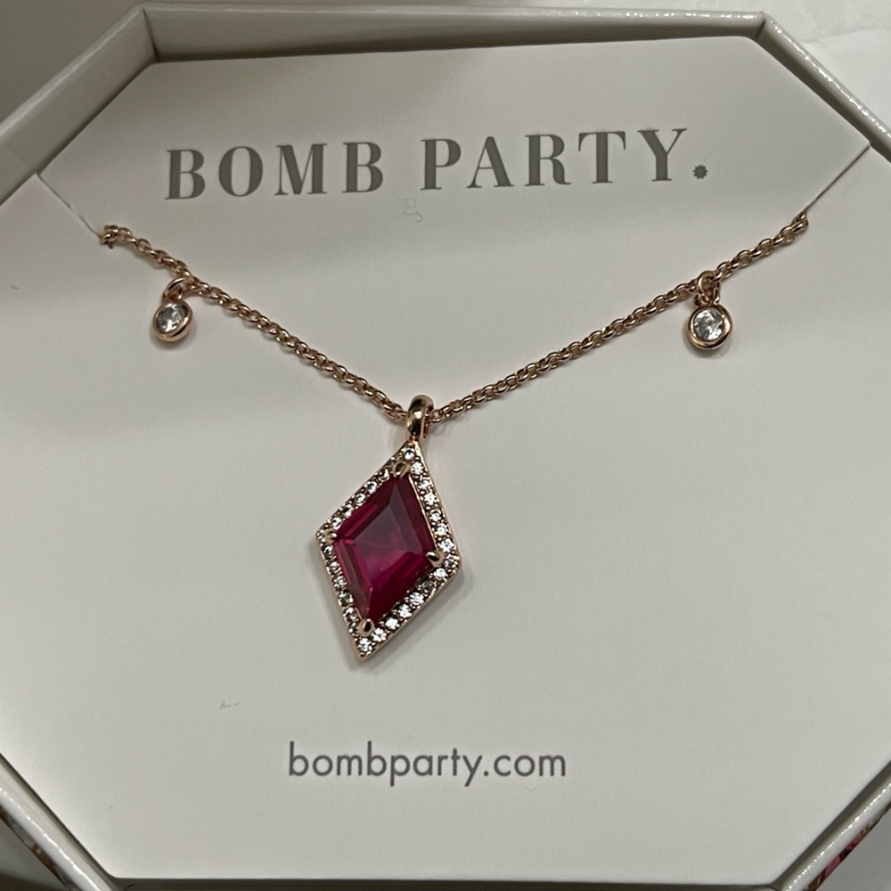 Bomb party July birthstone necklace - never worn - comes with original box